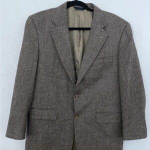 Vintage Burberry London gray wool blazer sports coat suit jacket 40S